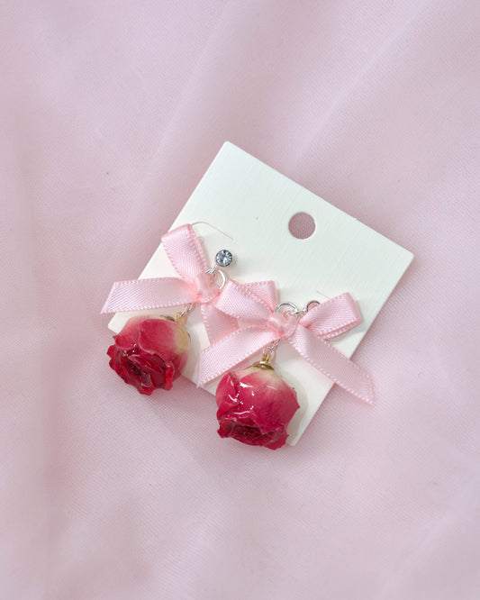 Rosebud Secret Garden Earrings - Blush // PREORDER
