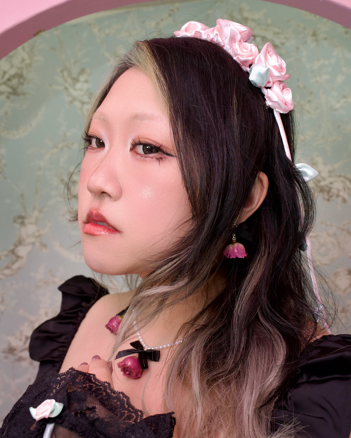 Rosebud Secret Garden Earrings - Midnight // PREORDER