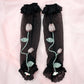 Rose Vine Arm Warmers - Black // PREORDER