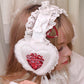 Anatomical Heart Ear Muffs - White // PREORDER