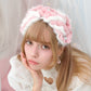 Frilly Rose Puff Hand Crochet Headdress - Pink // PREORDER