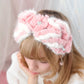 Frilly Rose Puff Hand Crochet Headdress - Pink // PREORDER