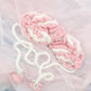 Frilly Rose Puff Hand Crochet Headdress - Pink // PREORDER