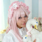 Butterfly Frill Hand Crochet Headdress - Pink