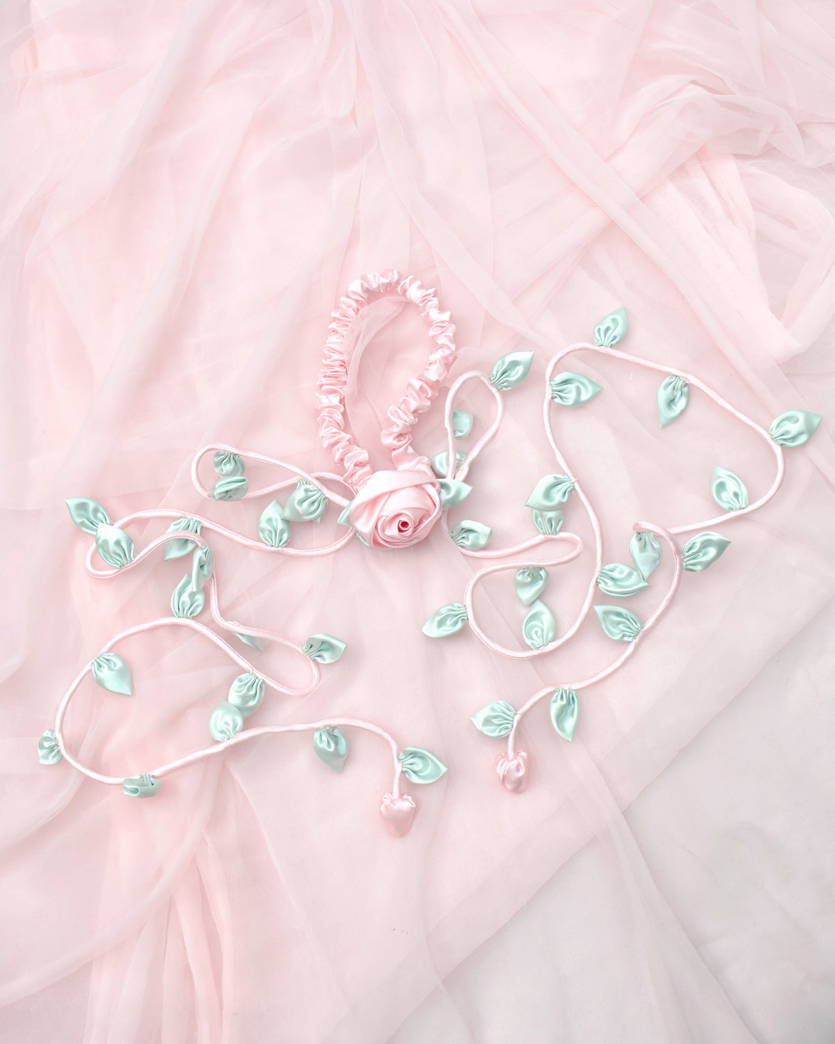 Rose Vine Leg Wrap - Pink