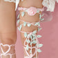Rose Vine Leg Wrap - Pink