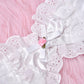 Blushing Petal Puff Headdress - White