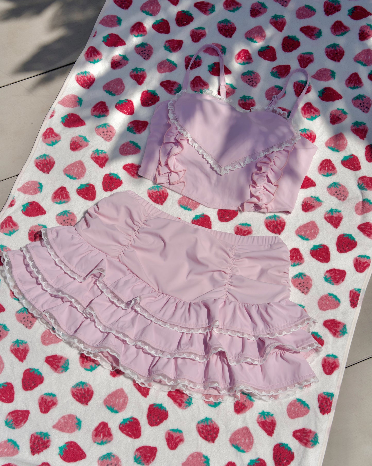 Candy Heart Two Piece Swimsuit Lilac TOP PREORDER
