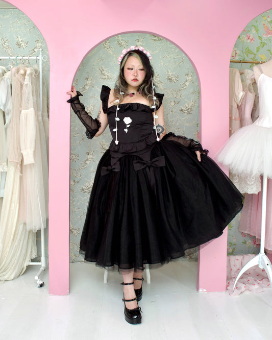 Sweet Rose Princess Skirt - Black // PREORDER