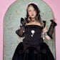 Rosy Romance Corset Top - Black // PREORDER