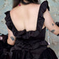 Rosy Romance Corset Top - Black // PREORDER