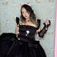Rosy Romance Corset Top - Black // PREORDER