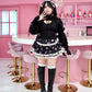 Cupid's Charm Heart Cutout Cotton Blouse - Black // PREORDER