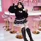 Cupid's Charm Heart Cutout Cotton Blouse - Black // PREORDER