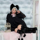 Snow Kitty Boots - Black // PREORDER