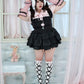 Little Layered Satin Skirt - Black // PREORDER