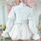 Cupid's Charm Heart Cutout Cotton Blouse - White // PREORDER