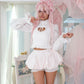 Cupid's Charm Heart Cutout Cotton Blouse - White // PREORDER