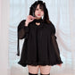 Heart Locked Babydoll Dress - Black // PREORDER