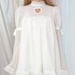 Heart Locked Babydoll Dress - White // PREORDER