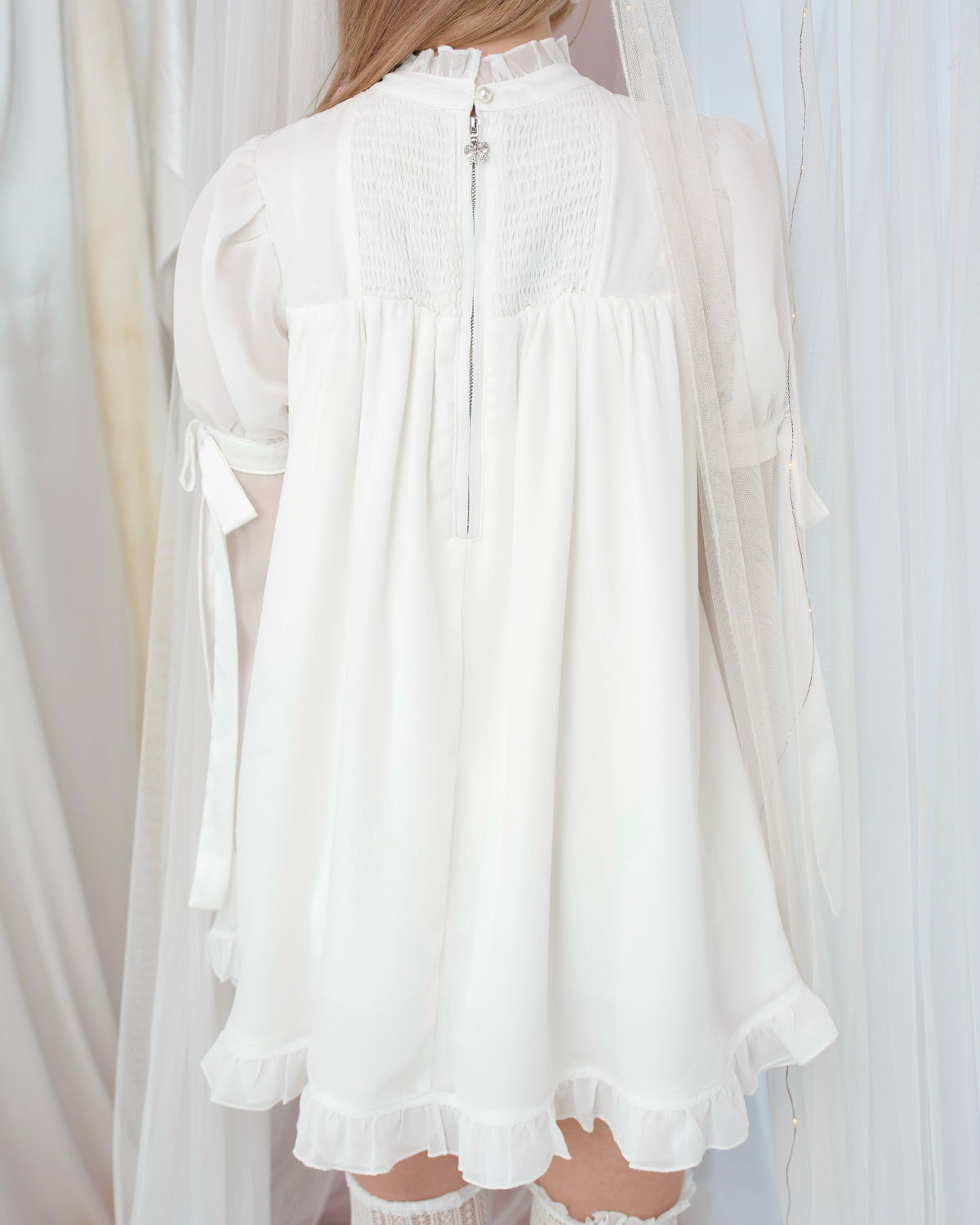 Heart Locked Babydoll Dress - White // PREORDER