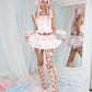 Little Layered Satin Skirt - Pink // PREORDER