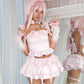 Little Layered Satin Skirt - Pink // PREORDER