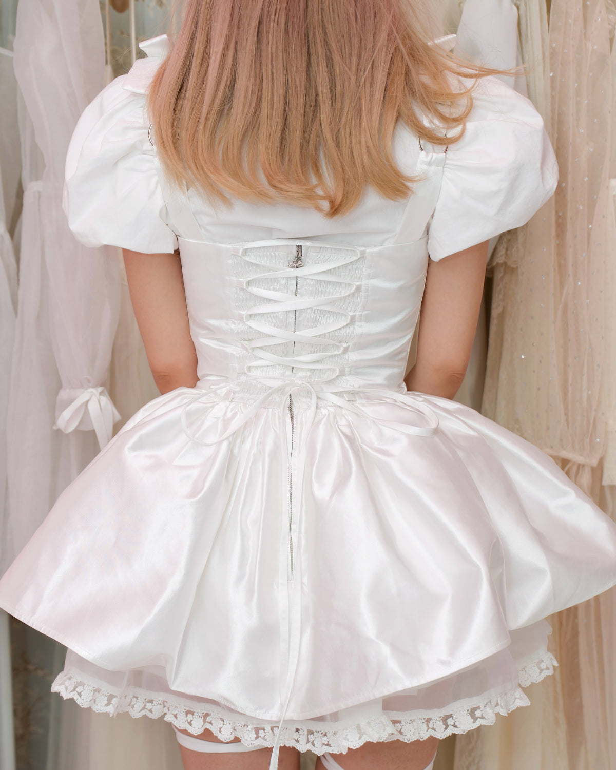 Anatomical Heart Corset Dress - White // PREORDER