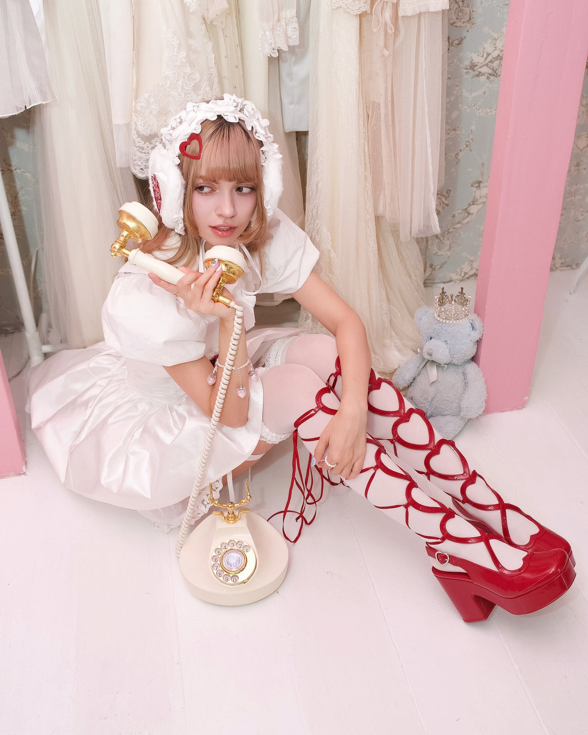 Anatomical Heart Corset Dress - White // PREORDER