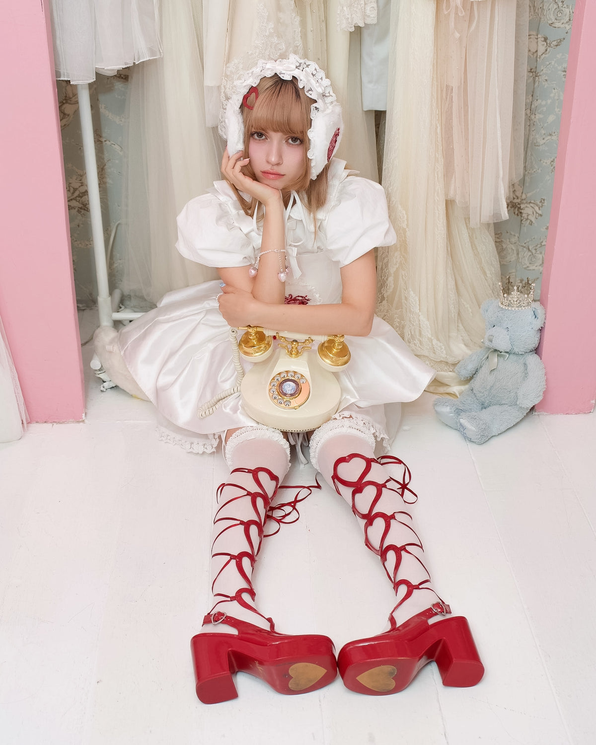 Anatomical Heart Corset Dress - White // PREORDER