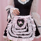Cottage Frill Apron - Black