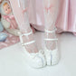 Little Lamb Tabi Wedge Heels - White // PREORDER