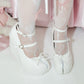 Little Lamb Tabi Wedge Heels - White // PREORDER