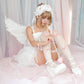 Little Lamb Tabi Wedge Heels - White // PREORDER