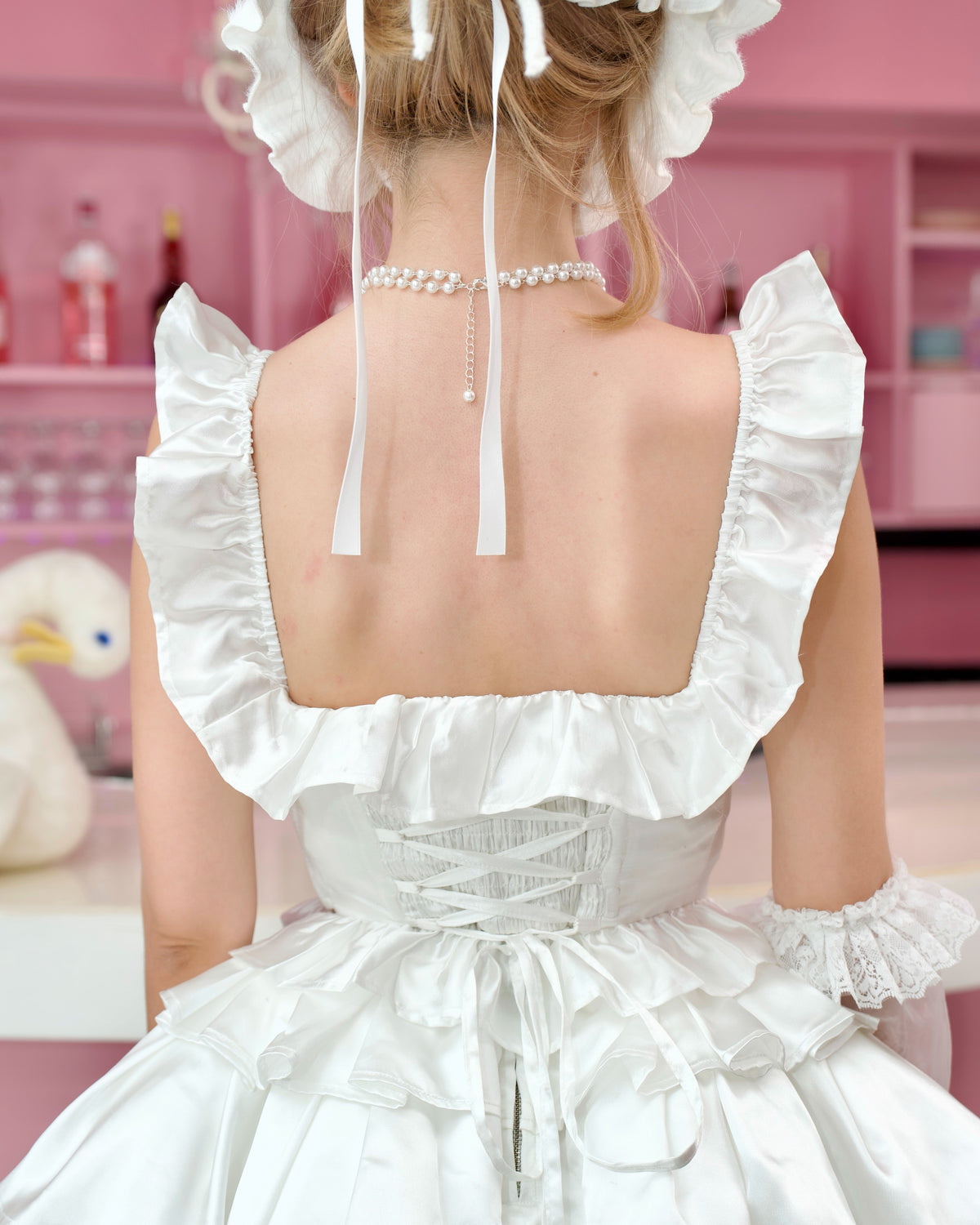 Rosy Romance Corset Top - White // PREORDER