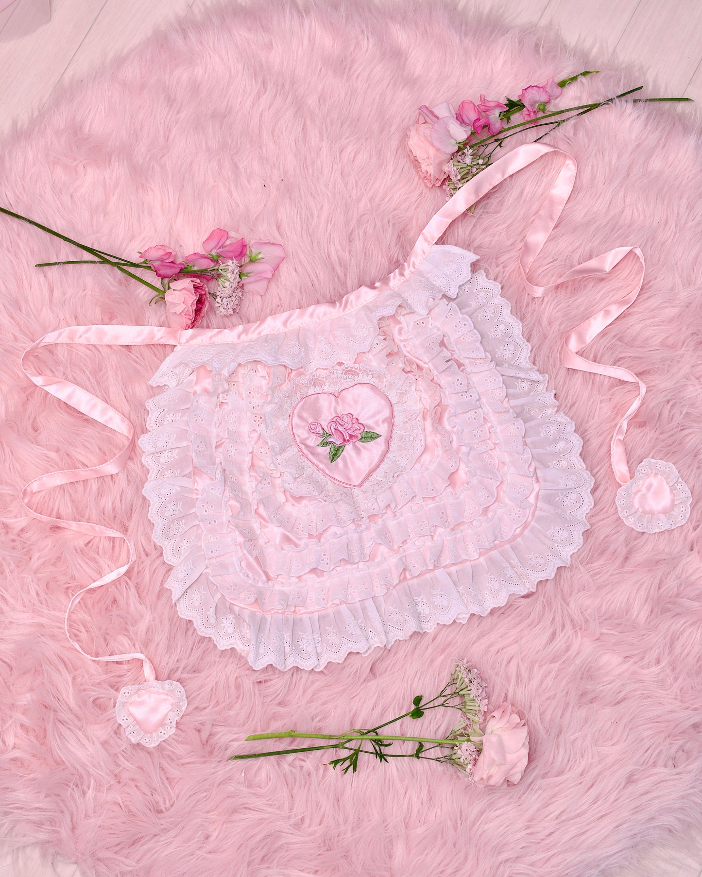 Cottage Frill Apron - Pink
