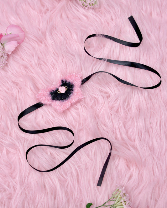 Chou Chou Choker - Black x Pink