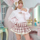 Cupid's Charm Heart Cutout Cotton Blouse - Pink // PREORDER
