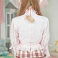 Cupid's Charm Heart Cutout Cotton Blouse - Pink // PREORDER
