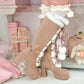Snow Kitty Boots - Brown // PREORDER