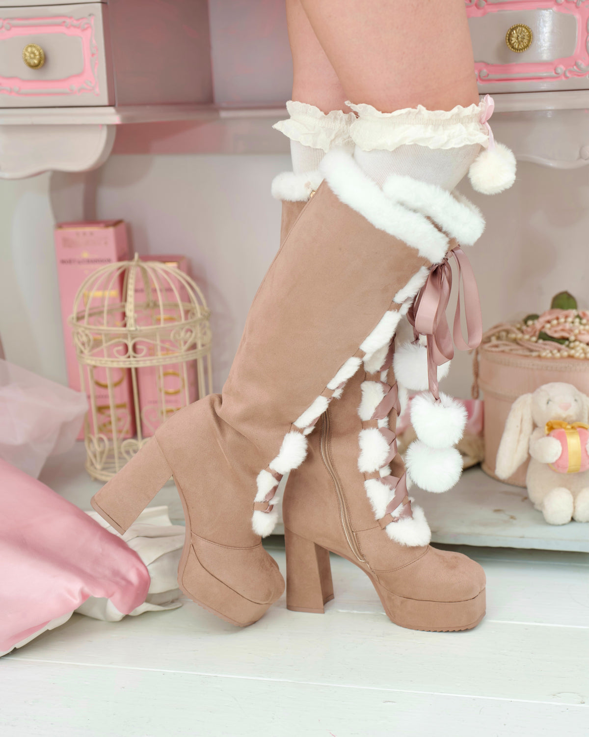Snow Kitty Boots - Brown // PREORDER