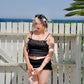 Vintage Sweetheart Two Piece Swimsuit Black TOP PREORDER