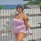 Vintage Sweetheart Two Piece Swimsuit Lilac TOP PREORDER