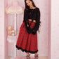 Elegant Ribbon Long Skirt - Red // PREORDER