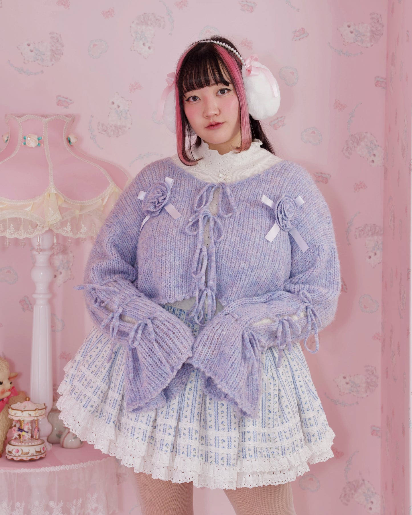 Marshmallow Rose Cardigan - Purple // PREORDER