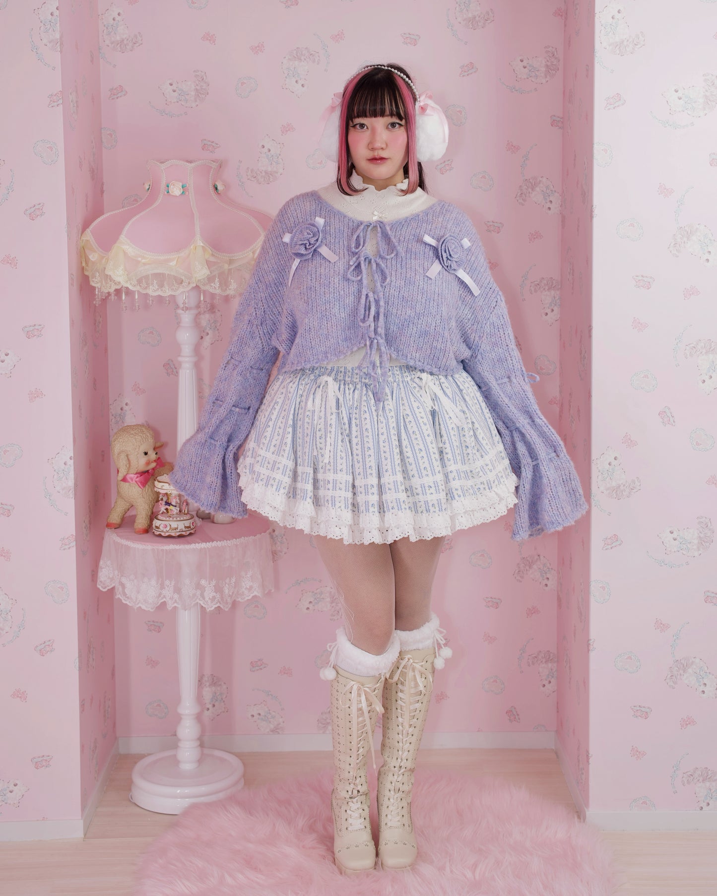 Marshmallow Rose Cardigan - Purple // PREORDER