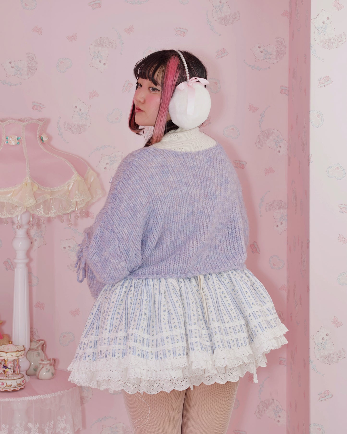 Marshmallow Rose Cardigan - Purple // PREORDER