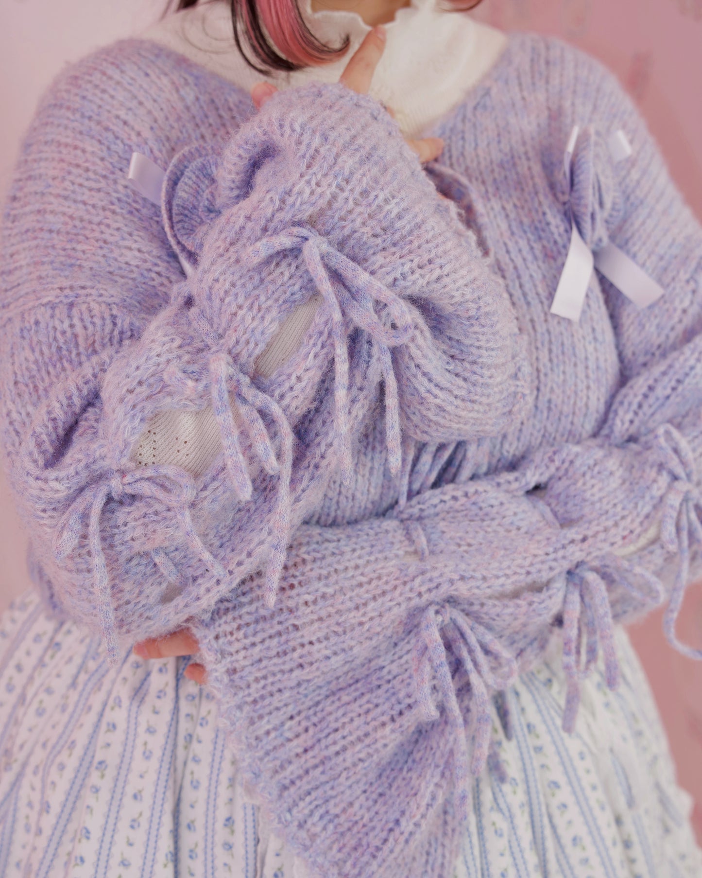 Marshmallow Rose Cardigan - Purple // PREORDER