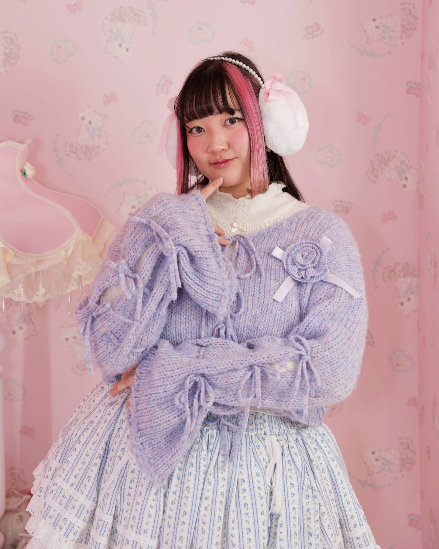 Marshmallow Rose Cardigan - Purple // PREORDER