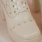Sweet Obsession Knee-High Lace Up Boots - Vanilla // PREORDER